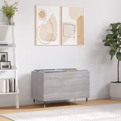vidaXL Armoire à disques sonoma gris 74,5x38x48 cm bois d'ingénierie
