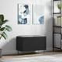 vidaXL Armoire à disques noir 74,5x38x48 cm bois d'ingénierie