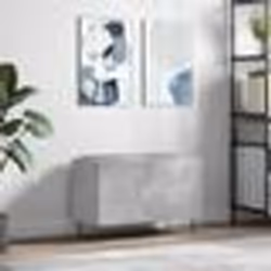 vidaXL Armoire à disques gris béton 74,5x38x48 cm bois d'ingénierie