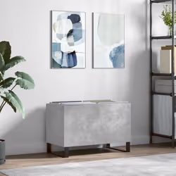 vidaXL Armoire à disques gris béton 74,5x38x48 cm bois d'ingénierie