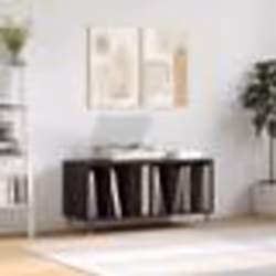 vidaXL Armoire à disques noir 100x38x48 cm bois d'ingénierie