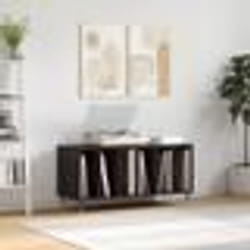 vidaXL Armoire à disques noir 100x38x48 cm bois d'ingénierie