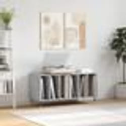 vidaXL Armoire à disques gris béton 100x38x48 cm bois d'ingénierie