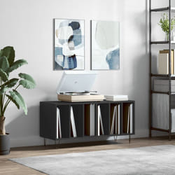 Vidaxl - Armoire à disques noir 100x38x48 cm bois d'ingénierie
