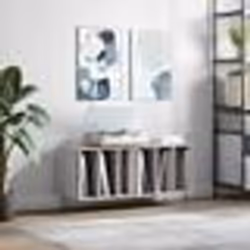 vidaXL Armoire à disques sonoma gris 100x38x48 cm bois d'ingénierie