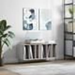 vidaXL Armoire à disques sonoma gris 100x38x48 cm bois d'ingénierie