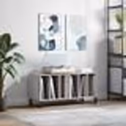 vidaXL Armoire à disques sonoma gris 100x38x48 cm bois d'ingénierie