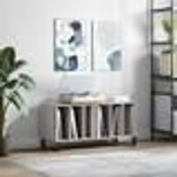 vidaXL Armoire à disques sonoma gris 100x38x48 cm bois d'ingénierie