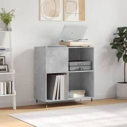Vidaxl - Armoire à disques gris béton 84,5x38x89 cm bois d'ingénierie
