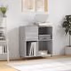 vidaXL Armoire à disques sonoma gris 84,5x38x89 cm bois d'ingénierie