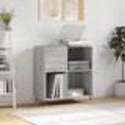 vidaXL Armoire à disques sonoma gris 84,5x38x89 cm bois d'ingénierie
