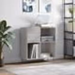 vidaXL Armoire à disques sonoma gris 84,5x38x89 cm bois d'ingénierie