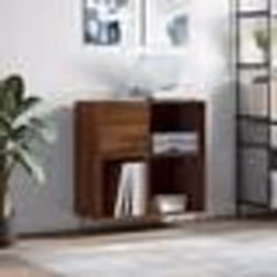 vidaXL Armoire à disques chêne marron 84,5x38x89 cm bois d'ingénierie