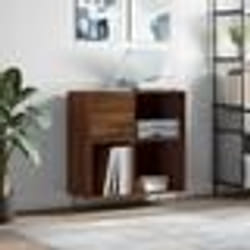 vidaXL Armoire à disques chêne marron 84,5x38x89 cm bois d'ingénierie
