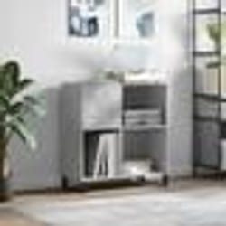 vidaXL Armoire à disques gris béton 84,5x38x89 cm bois d'ingénierie