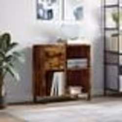 vidaXL Armoire à disques chêne fumé 84,5x38x89 cm bois d'ingénierie