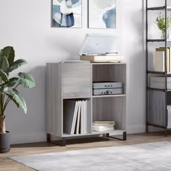 vidaXL Armoire à disques sonoma gris 84,5x38x89 cm bois d'ingénierie