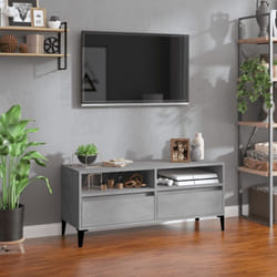 Vidaxl - Meuble tv gris béton 100x34,5x44,5 cm bois d'ingénierie