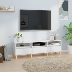 vidaXL Meuble TV blanc 150x30x445 cm bois dingénierie 831909