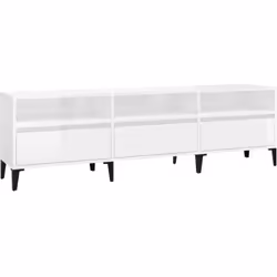 Ce meuble TV classique est un supplément pratique et accrocheur à votre intérieur. Matériau durable : le bois d'ingénierie es ...
