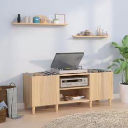 vidaXL Armoire à disques chêne sonoma 121x38x48 cm bois d'ingénierie