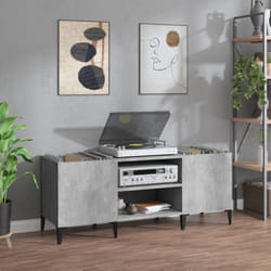 Vidaxl - Armoire à disques gris béton 121x38x48 cm bois d'ingénierie