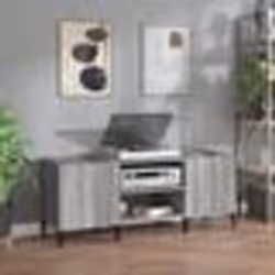 vidaXL Armoire à disques sonoma gris 121x38x48 cm bois d'ingénierie