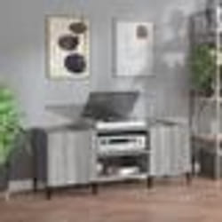 vidaXL Armoire à disques sonoma gris 121x38x48 cm bois d'ingénierie