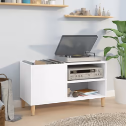 Description générale Rangez et exposez vos disques vinyles avec ce meuble à disques pratique et classique. Fabriqué en bois d ...