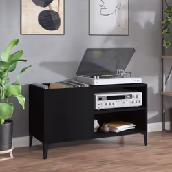 Rangez et exposez vos disques vinyles avec ce meuble à disques pratique et classique. Matériau durable : le bois d'ingénierie ...