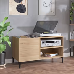 vidaXL Armoire à disques chêne sonoma 84,5x38x48 cm bois d'ingénierie