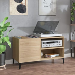 vidaXL Armoire à disques chêne sonoma 84,5x38x48 cm bois d'ingénierie