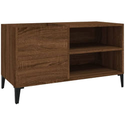 Armoire à disques chêne marron 84,5x38x48 cm bois d'ingénierie Vidaxl