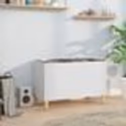 vidaXL Armoire à disques blanc 74,5x38x48 cm bois d'ingénierie