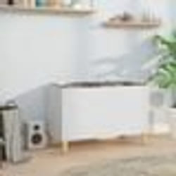 vidaXL Armoire à disques blanc 74,5x38x48 cm bois d'ingénierie