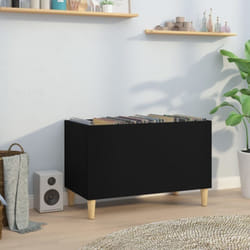 Vidaxl - Armoire à disques noir 74,5x38x48 cm bois d'ingénierie