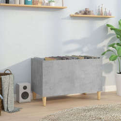vidaXL Armoire à disques gris béton 74,5x38x48 cm bois d'ingénierie