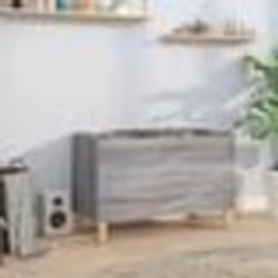 vidaXL Armoire à disques sonoma gris 74,5x38x48 cm bois d'ingénierie