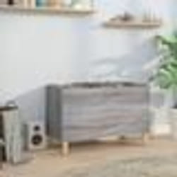 vidaXL Armoire à disques sonoma gris 74,5x38x48 cm bois d'ingénierie