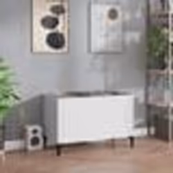 vidaXL Armoire à disques blanc 74,5x38x48 cm bois d'ingénierie