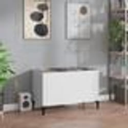 vidaXL Armoire à disques blanc 74,5x38x48 cm bois d'ingénierie
