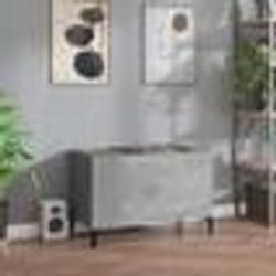 vidaXL Armoire à disques gris béton 74,5x38x48 cm bois d'ingénierie