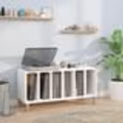 vidaXL Armoire à disques blanc 100x38x48 cm bois d'ingénierie