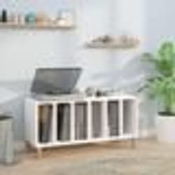 vidaXL Armoire à disques blanc 100x38x48 cm bois d'ingénierie