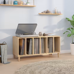 Rangez et exposez vos disques vinyles avec ce meuble à disques pratique et classique. Matériau durable : le bois d'ingénierie ...