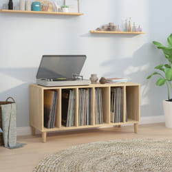 Armoire à disques chêne sonoma 100x38x48 cm bois d'ingénierie Vidaxl