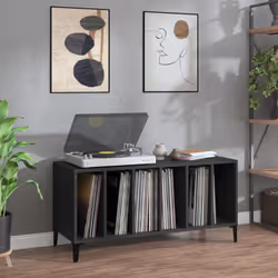 Rangez et exposez vos disques vinyles avec ce meuble à disques pratique et classique. Matériau durable : le bois d'ingénierie ...