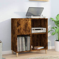 Vidaxl - Armoire à disques chêne fumé 84,5x38x89 cm bois d'ingénierie
