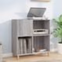vidaXL Armoire à disques sonoma gris 84,5x38x89 cm bois d'ingénierie