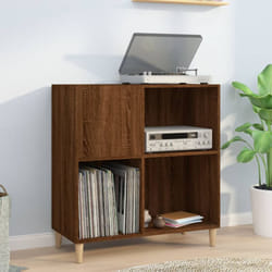 Armoire à disques chêne marron 84,5x38x89 cm bois d'ingénierie - Vidaxl